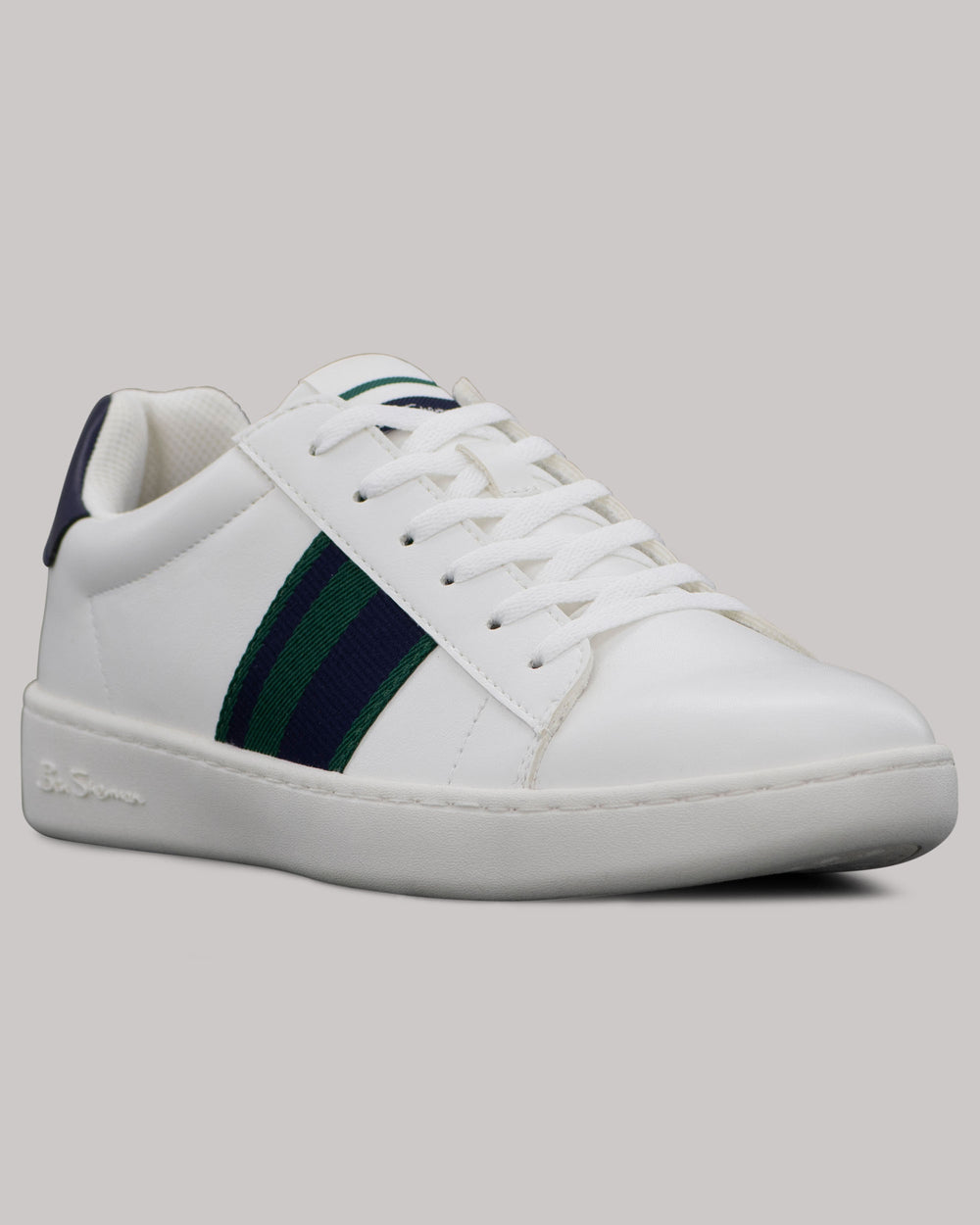 Basket Ben Sherman Hampton Stripe Blanche Bleu Marine Vert | UFW-19467376